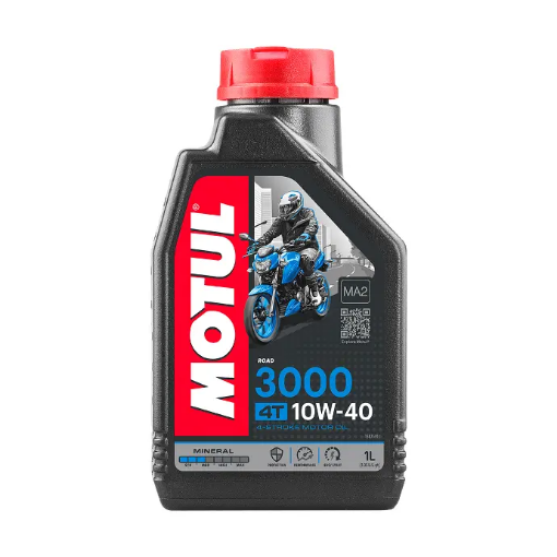 🛢️ Motul 3000 10W-40 4T 1L – Yarı Sentetik Motosiklet Motor Yağı | Maksimum Koruma, Sessiz Çalışma ve Uzun Ömür resmi