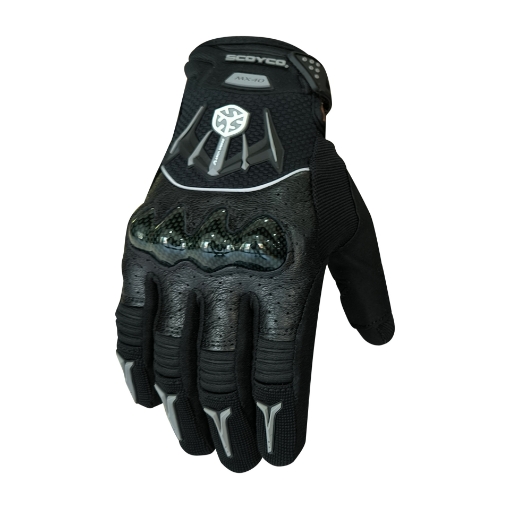 Scoyco MX40 Carbon Motosiklet Eldiveni - Karbon Full Korumalı Reflektörlü resmi