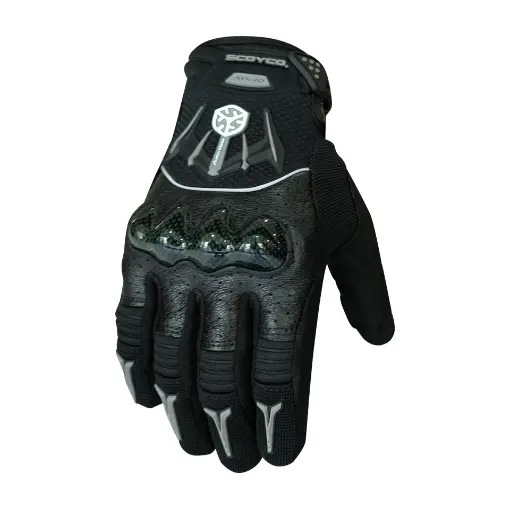 Scoyco MX40 Carbon Motosiklet Eldiveni - Karbon Full Korumalı Reflektörlü resmi