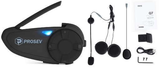 🎧 PROSEV Q7 Bluetooth Motosiklet İnterkomu – Uzun Menzil, Net Konferans ve Suya Dayanıklı Güç resmi