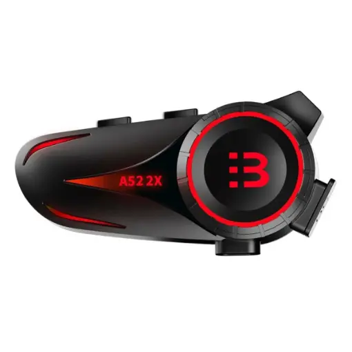 Fazer A52 2X Bluetooth Motosiklet İnterkomu - Çiftli Eşleşme Suya Dayanıklı resmi