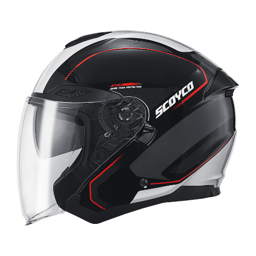 🏍️ SCOYCO 669 Shuttle Open Face Motosiklet Kaskı – Yarım Camlı Tasarım, Güneş Vizörü ve Intercom Uyumu resmi