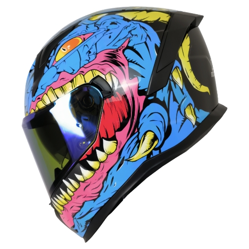 🏍️ MTS 910 Kraken Full Face Motosiklet Kaskı – Fiber Gövde, Güneş Vizörü ve Intercom Uyumu resmi