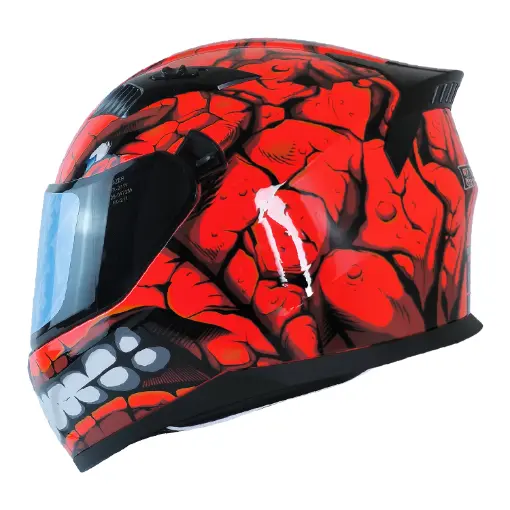 Fazer FX 211 Fantastic Red Full Face Motosiklet Kaskı - Güneş Vizörlü ABS resmi