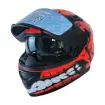 Fazer FX 211 Fantastic Red Full Face Motosiklet Kaskı - Güneş Vizörlü ABS resmi