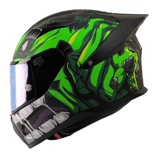 🏍️ FAZER FX 211 Rage Full Face Motosiklet Kaskı – Siyah Cam Güneş Vizörü ve Güçlü Koruma resmi