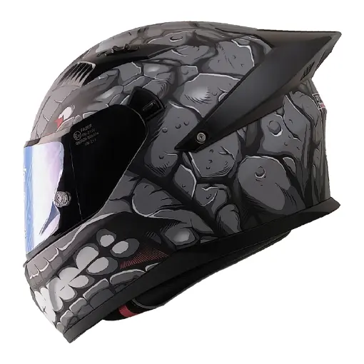 Fazer FX 211 Fantastic Grey Full Face Motosiklet Kaskı - Güneş Vizörlü ABS resmi