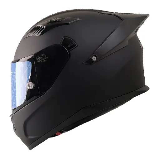 Fazer FX 211 Mat Siyah Full Face Motosiklet Kaskı - Güneş Vizörlü ABS resmi