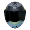 MTS FX 101 Neon Camo Yarım Camlı Motosiklet Kaskı - CE Onaylı Hafif ABS resmi