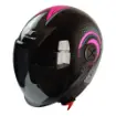 MTS FX 101 Pink Woman Yarım Camlı Motosiklet Kaskı - CE Onaylı Hafif ABS resmi