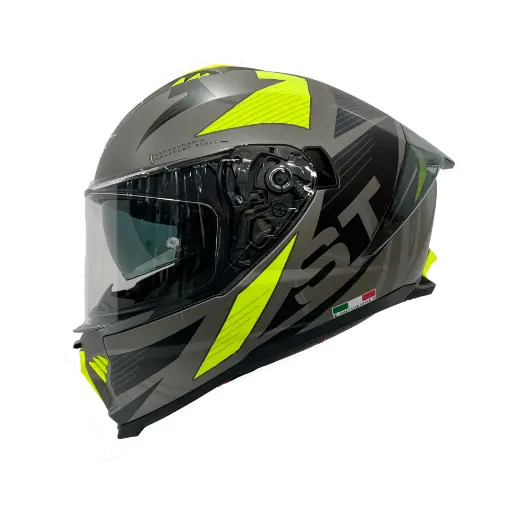 Sway SW 865 ST Titanium Yellow Full Face Kask - ECE 22.06 Pinlock Uyumlu resmi