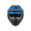 Sway SW X2 Tokyo Trooper Blue Red Modüler Kask - ECE 22.06 Double Vizör resmi