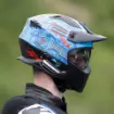 Sway SW X2 Tokyo Trooper Blue Red Modüler Kask - ECE 22.06 Double Vizör resmi