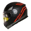 MTS M-966 V2 WX20 Kırmızı Çene Açılır Motosiklet Kaskı - Güneş Vizörlü ABS resmi