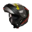 MTS M-966 V2 WX20 Kırmızı Çene Açılır Motosiklet Kaskı - Güneş Vizörlü ABS resmi