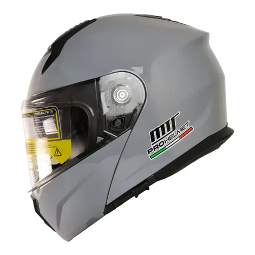 MTS M-966 V2 Grey Çene Açılır Motosiklet Kaskı - Güneş Vizörlü ABS resmi