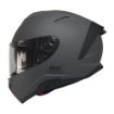 🏍️ MTS X340 Matte Grey Full Face Motosiklet Kaskı – Fiber Gövde, Güneş Vizörü ve Intercom Uyumu resmi