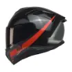 MTS X340 Rosso Full Face Motosiklet Kaskı - Fiber Gövde Güneş Vizörlü resmi