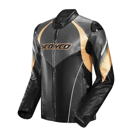 Scoyco JK187 Siyah PU Leather 4 Mevsim Motosiklet Montu - CE Korumalı resmi