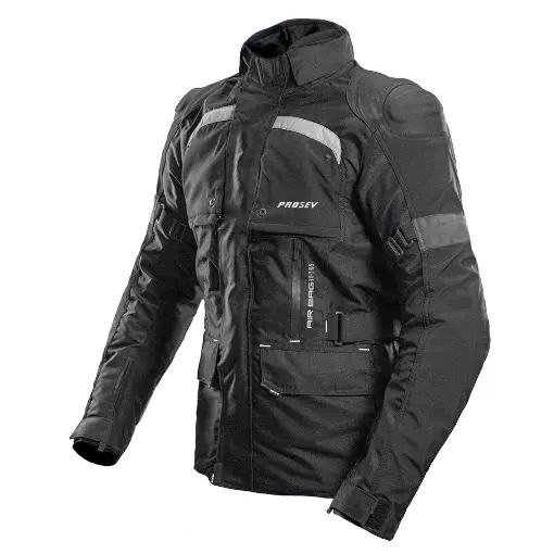 Prosev NF-2500 Black Airbag 4 Mevsim Uzun Motosiklet Montu - CE Korumalı resmi