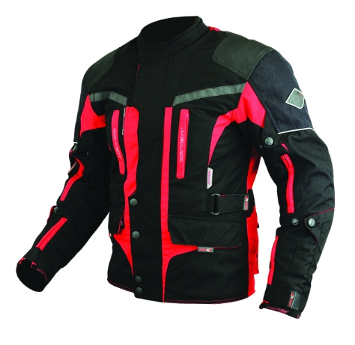 🏍️PROSEV 7152 Titanium Red Uzun Motosiklet Montu – CE Korumalı, Çıkarılabilir Astar ve Gelişmiş Havalandırma resmi