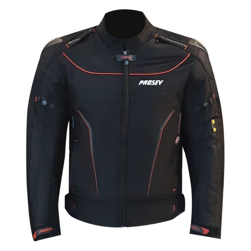🏍️PROSEV 186 Leather Black 4 Mevsim Motosiklet Montu – CE Korumalı, Havalandırmalı ve Çıkarılabilir Astar resmi
