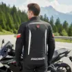 Prosev JKT01 Siyah Kırmızı 4 Mevsim Motosiklet Montu - CE Korumalı Reflektörlü resmi