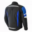 Prosev JKT01 Siyah Beyaz Mavi 4 Mevsim Motosiklet Montu - CE Korumalı Reflektörlü resmi