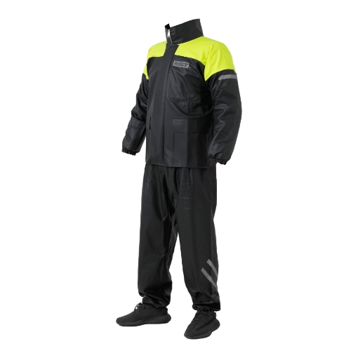 Tex T134 Cepli Motosiklet Yağmurluk Takımı - %100 Su Geçirmez Reflektörlü resmi