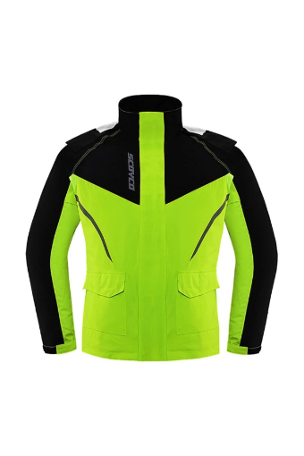 Scoyco RC10 Neon Motosiklet Yağmurluk Takımı - Yüksek Görünürlük Suya Dayanıklı resmi