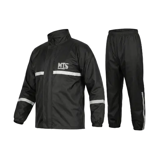 MTS Q1361 Motosiklet Yağmurluk Takımı - Su ve Rüzgar Korumalı Reflektörlü resmi