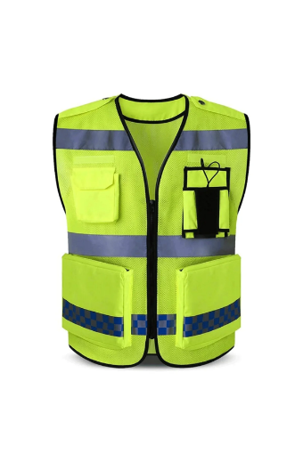 Prosev MB045 Yeşil Reflektörlü Yelek - Yüksek Görünürlük Çok Cepli resmi