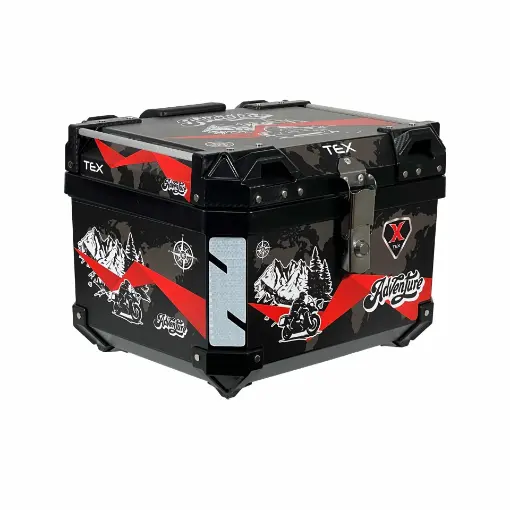 Tex 70055 Adventure Red ABS Motosiklet Arka Çanta - 50 Litre Dayanıklı resmi