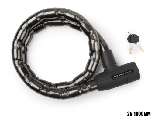 Kinguard 2010 Halat Kilit - 25mm Kalın 100cm Kompakt Motosiklet Güvenlik resmi