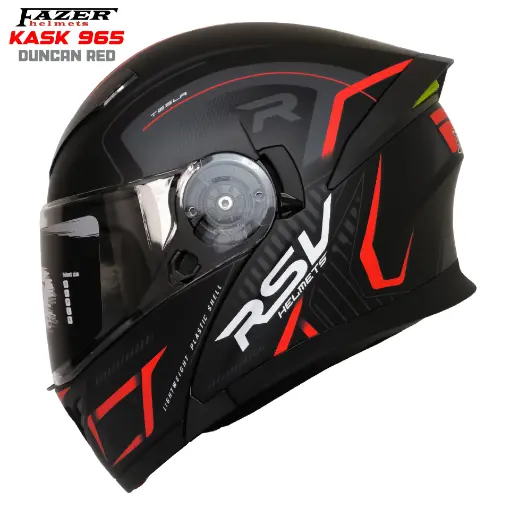 Fazer 965 Duncan Red Full Face Motosiklet Kaskı - Aerodinamik Konforlu resmi