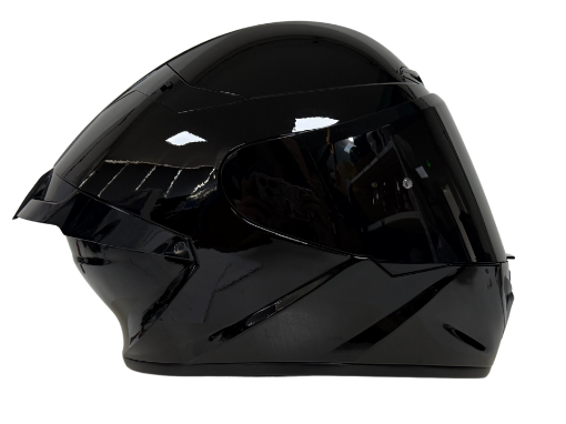 🏍️RIVOX R2 Gloss Black Full Face Kask – ECE 22.06 Güvenlik ve Parlak Şık Tasarım resmi