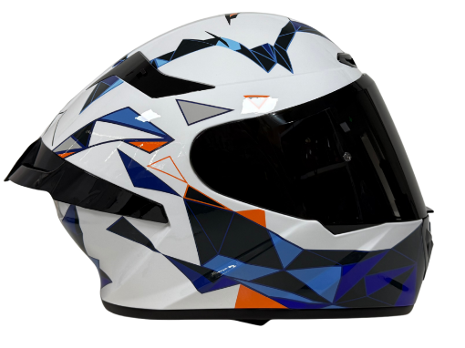 🏍️RIVOX R2 Geometry Full Face Kask – ECE 22.06 Güvenlik ve Sportif Grafik Tasarım resmi