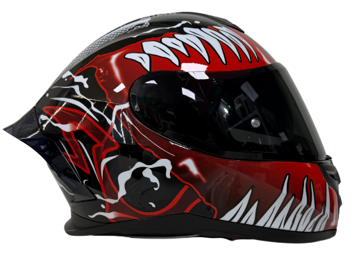🏍️RIVOX R1 Venom Full Face Kask – ECE 22.06 Güvenlik ve Agresif Sportif Tasarım resmi