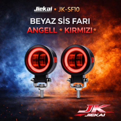 💡 Jiekai JK-SF10 Angel Sis Farı Beyaz + Kırmızı – Güçlü LED ve Şık Görünüm resmi