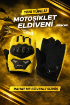 Jiekai JK Peluşlu Sarı Yarım Eldiven - Sıcak Tutan Rüzgar Kesici Korumalı resmi