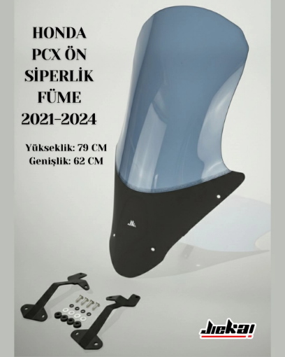 🛵 Jiekai RELLAX Honda PCX Ön Siperlik Füme (2021–2024 Uyumlu) resmi