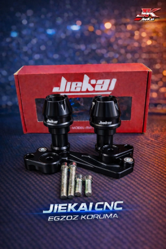 🛵 Jiekai RM-04 Egzoz Koruma Takozu CNC Model Siyah Renk resmi