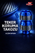 Jiekai KB-37 Universal Ön Teker Takozu Mavi - Aks Korumalı Park Sabitleme resmi
