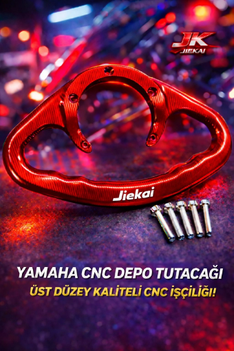 JIEKAI DP299 Yamaha Depo Tutamağı Kırmızı – Artçı Yolcu Güvenlik Tutamağı resmi