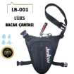 JIEKAI LB-001 Motorcu Bacak Çantası – Karbon Kumaş, Beyaz Nakışlı resmi