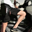 JIEKAI LB-001 Motorcu Bacak Çantası – Karbon Kumaş, Beyaz Nakışlı resmi
