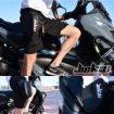 JIEKAI LB-001 Motorcu Bacak Çantası – Karbon Kumaş, Beyaz Nakışlı resmi