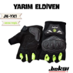 JIEKAI JK-YX Yarım Parmak Motosiklet Eldiveni – Korumalı Neon Yeşil resmi