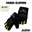 JIEKAI JK-YX Yarım Parmak Motosiklet Eldiveni – Korumalı Neon Yeşil resmi