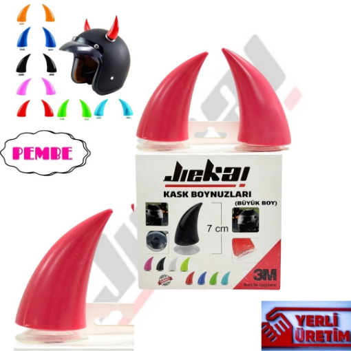 JIEKAI Kask Boynuzu Pembe – Paket İçeriği 2 Adet resmi